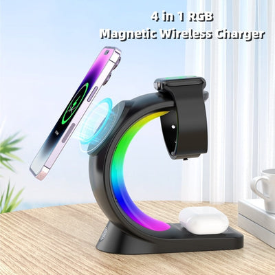 4 In 1 Magnetic Wireless Charger By Floer